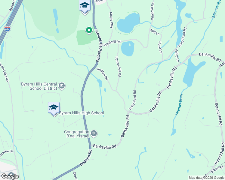 map of restaurants, bars, coffee shops, grocery stores, and more near 14 Sniffen Road in Armonk