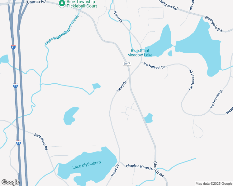 map of restaurants, bars, coffee shops, grocery stores, and more near Henry Drive in Mountain Top