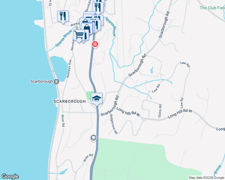 map of restaurants, bars, coffee shops, grocery stores, and more near 19 Leicester Road in Briarcliff Manor