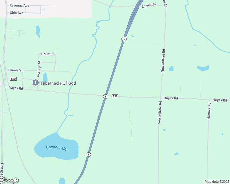 map of restaurants, bars, coffee shops, grocery stores, and more near 4655 Hayes Road in Ravenna