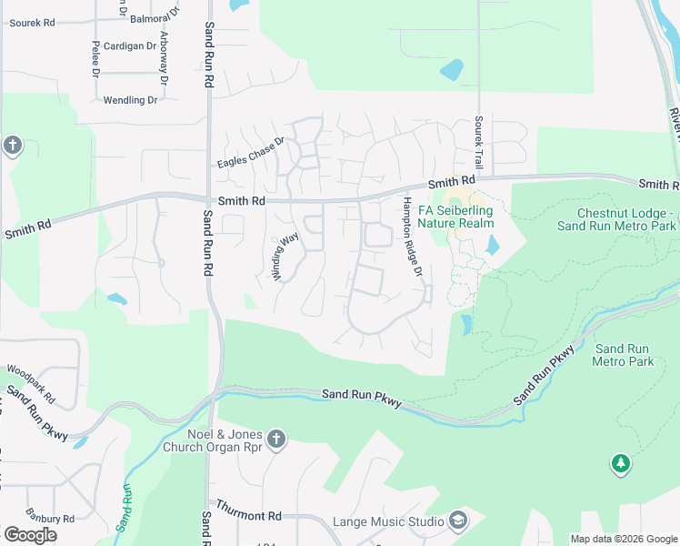 map of restaurants, bars, coffee shops, grocery stores, and more near 919 Hampton Ridge Drive in Akron