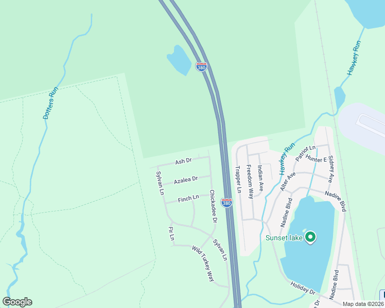 map of restaurants, bars, coffee shops, grocery stores, and more near 412 Ash Drive in Pocono Summit
