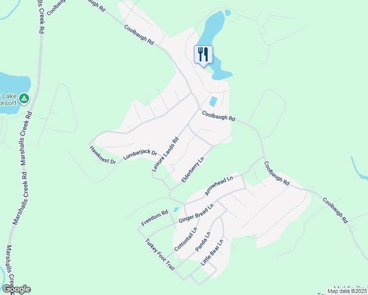 map of restaurants, bars, coffee shops, grocery stores, and more near 4239 Wintergreen Road in East Stroudsburg