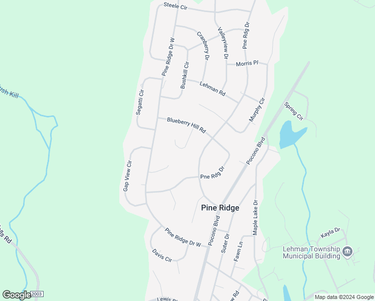 map of restaurants, bars, coffee shops, grocery stores, and more near 2125 Snowflake Court in Bushkill