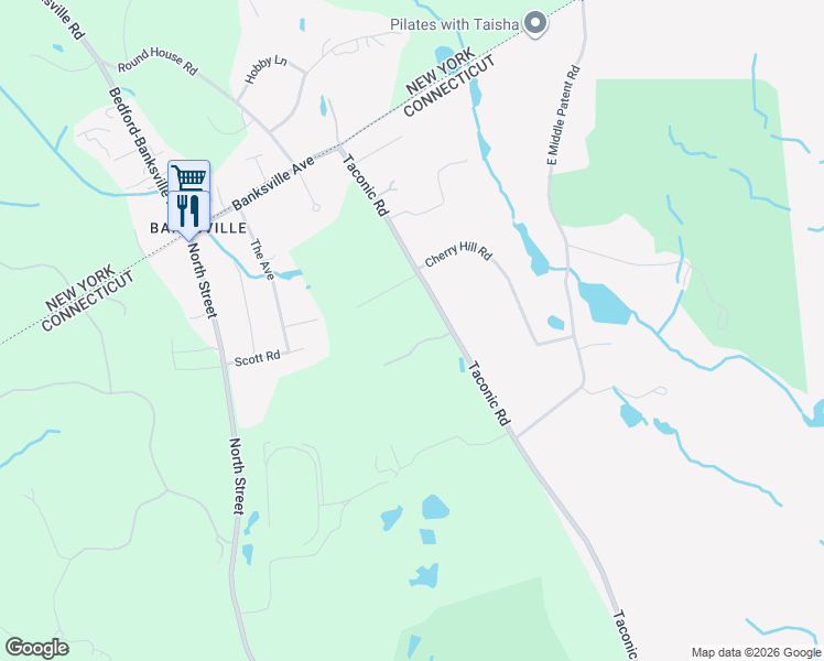 map of restaurants, bars, coffee shops, grocery stores, and more near 429 Taconic Road in Greenwich