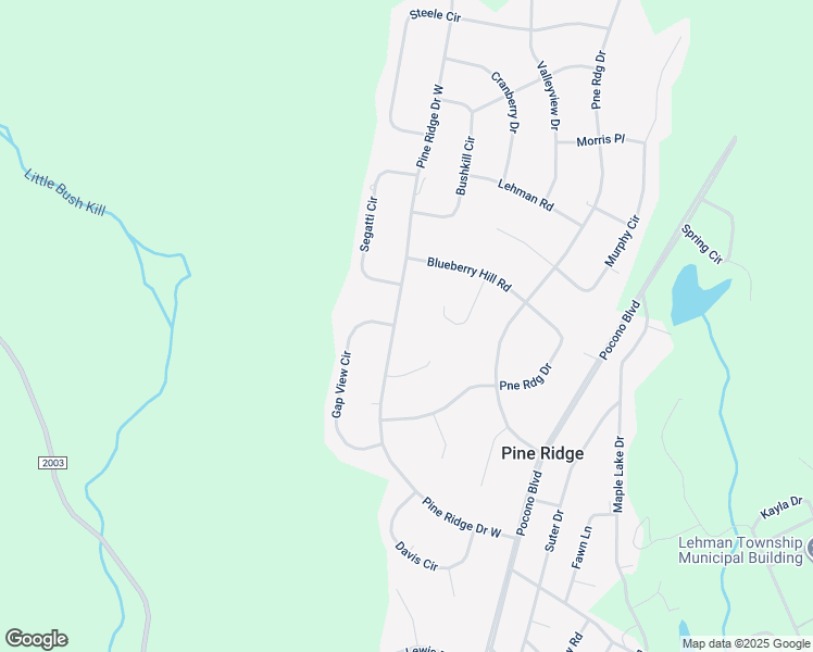 map of restaurants, bars, coffee shops, grocery stores, and more near 4829 Pine Ridge Drive West in Bushkill