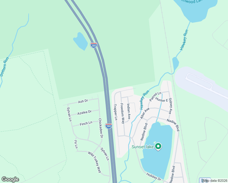 map of restaurants, bars, coffee shops, grocery stores, and more near 4027 Hunter Drive in Pocono Summit