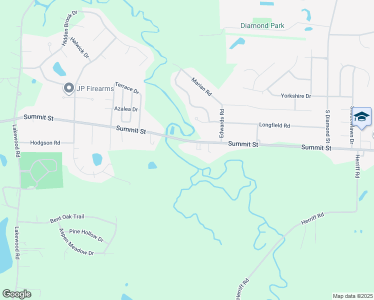 map of restaurants, bars, coffee shops, grocery stores, and more near 3464 Summit Street in Ravenna