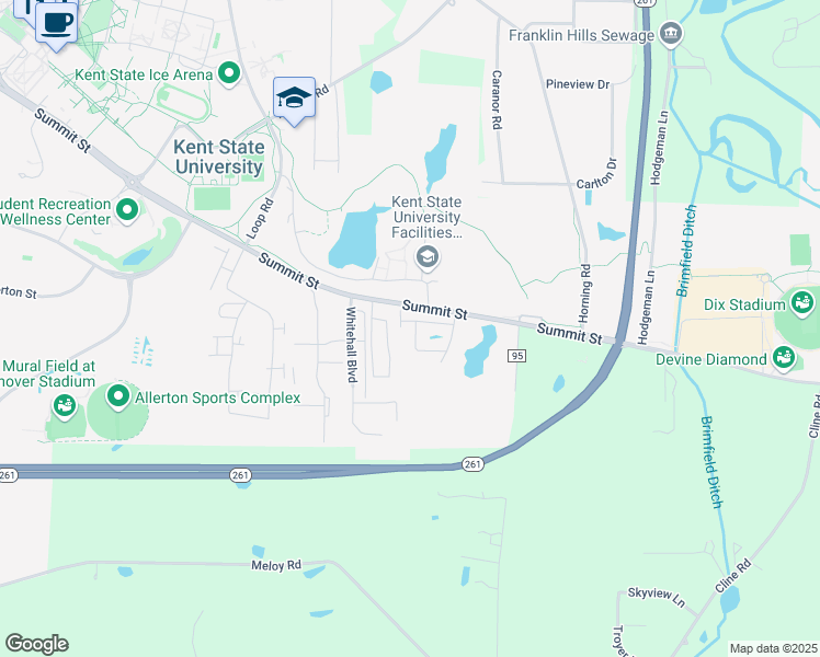 map of restaurants, bars, coffee shops, grocery stores, and more near 1538 Scorpio Drive in Kent