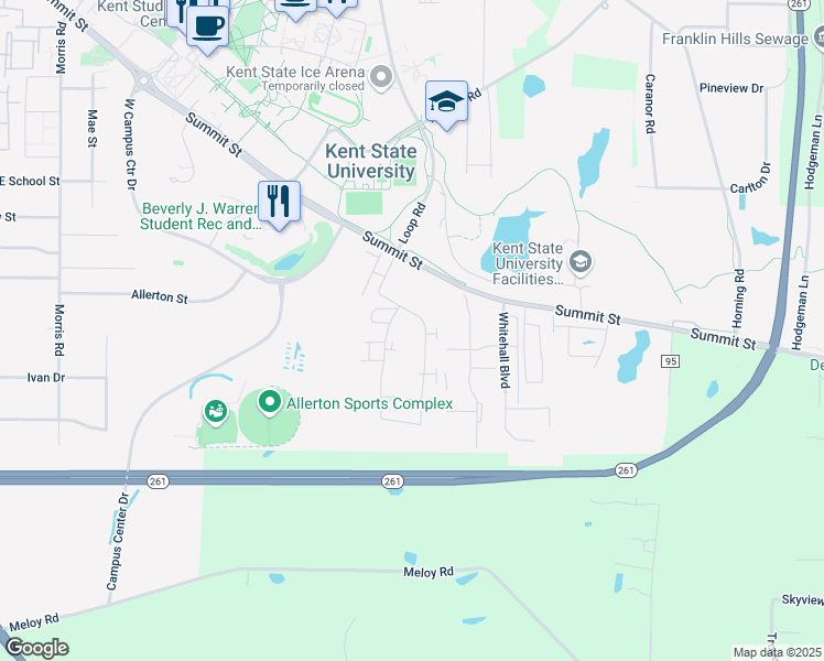 map of restaurants, bars, coffee shops, grocery stores, and more near 1624 Athena Drive in Kent