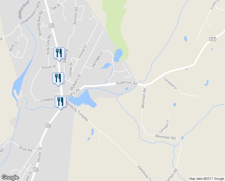 map of restaurants, bars, coffee shops, grocery stores, and more near 150 Quarry Road in Hamburg