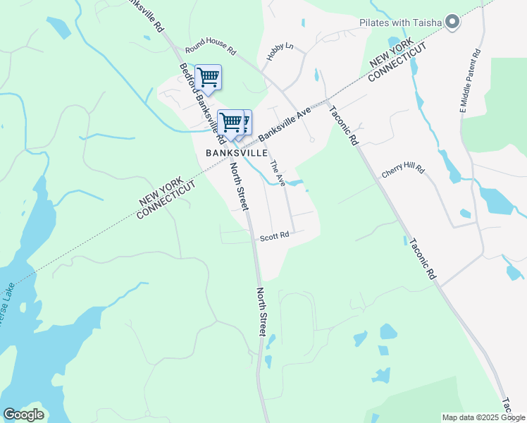 map of restaurants, bars, coffee shops, grocery stores, and more near 19 Scott Lane in Greenwich
