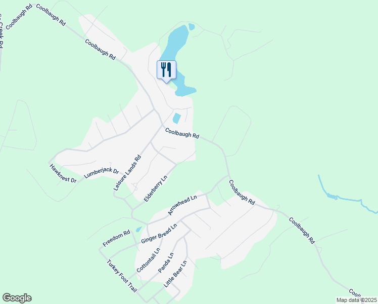map of restaurants, bars, coffee shops, grocery stores, and more near 4177 Elderberry Lane in East Stroudsburg