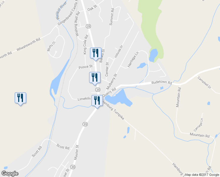 map of restaurants, bars, coffee shops, grocery stores, and more near 29 Quarry Road in Hamburg