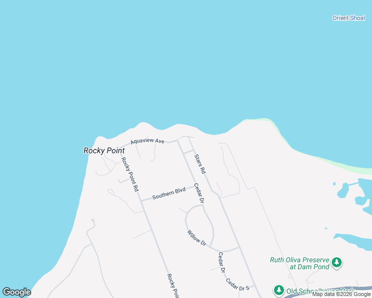 map of restaurants, bars, coffee shops, grocery stores, and more near 245 Cedar Drive in East Marion