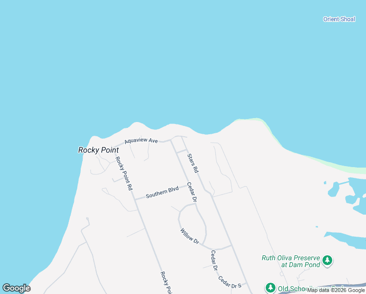 map of restaurants, bars, coffee shops, grocery stores, and more near 245 Cedar Drive in East Marion