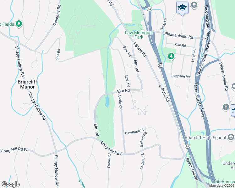 map of restaurants, bars, coffee shops, grocery stores, and more near 184 Tuttle Road in Briarcliff Manor