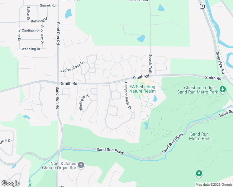 map of restaurants, bars, coffee shops, grocery stores, and more near 1009 Galsworthy Circle in Akron