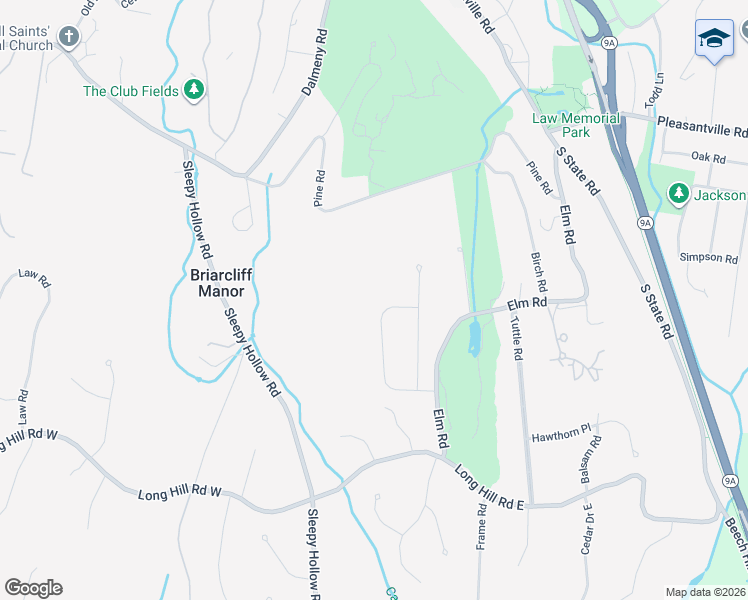 map of restaurants, bars, coffee shops, grocery stores, and more near 119 Alder Drive in Briarcliff Manor