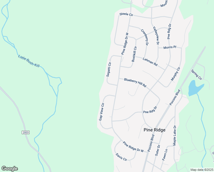 map of restaurants, bars, coffee shops, grocery stores, and more near 160 Segatti Circle in Bushkill