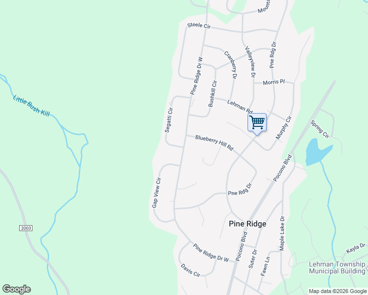 map of restaurants, bars, coffee shops, grocery stores, and more near 225 Segatti Circle in Pine Ridge