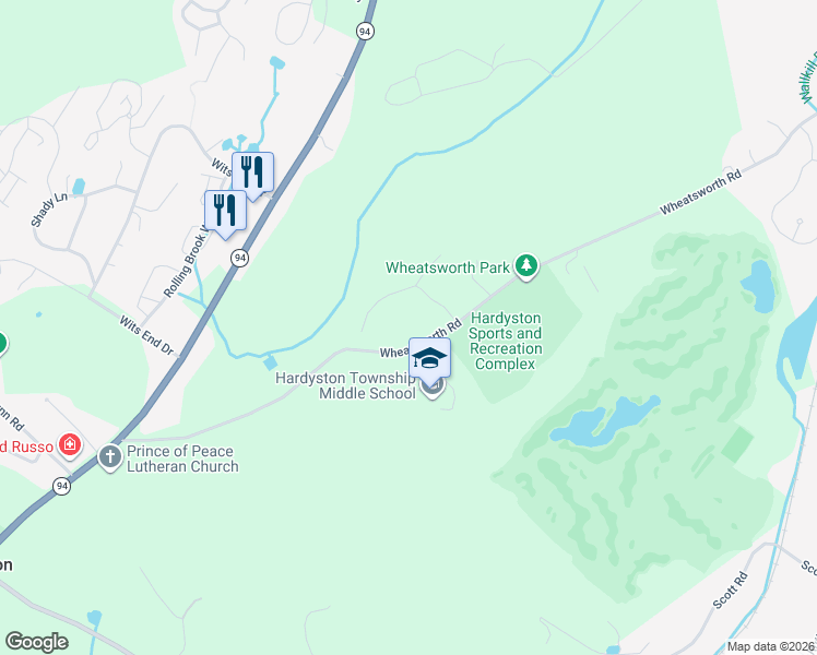 map of restaurants, bars, coffee shops, grocery stores, and more near 182 Wheatsworth Road in Hamburg
