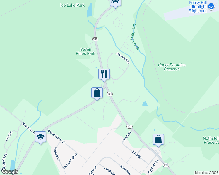 map of restaurants, bars, coffee shops, grocery stores, and more near 110 Bobtail Way in Cresco