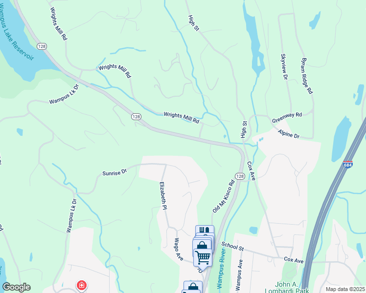 map of restaurants, bars, coffee shops, grocery stores, and more near 819 Mount Kisco Road in Armonk