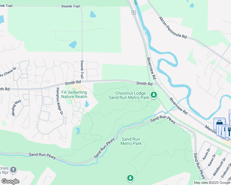 map of restaurants, bars, coffee shops, grocery stores, and more near in Fairlawn