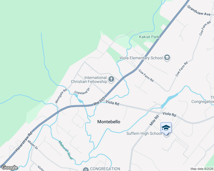 map of restaurants, bars, coffee shops, grocery stores, and more near 508 Haverstraw Road in Montebello