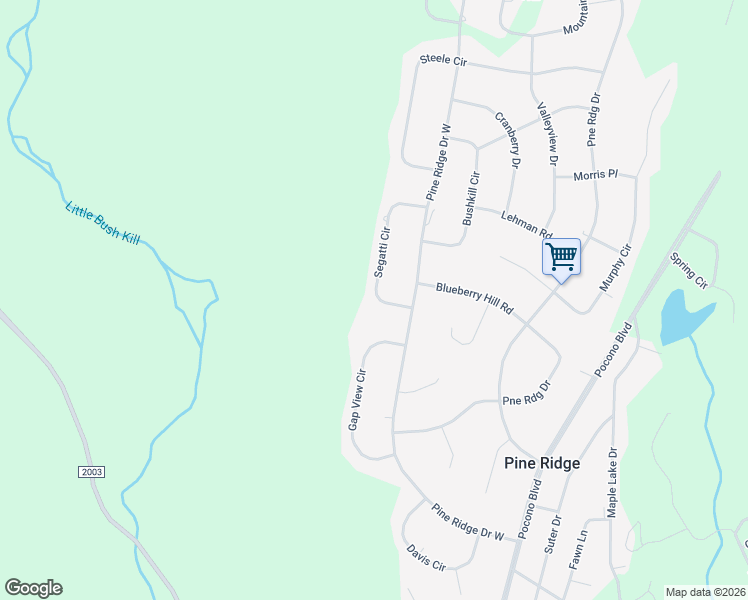 map of restaurants, bars, coffee shops, grocery stores, and more near 225-249 Segatti Circle in Pike County