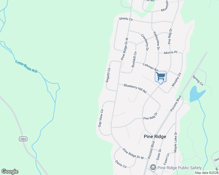 map of restaurants, bars, coffee shops, grocery stores, and more near 225-249 Segatti Circle in Pike County