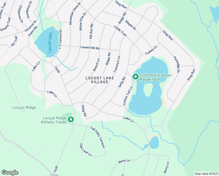 map of restaurants, bars, coffee shops, grocery stores, and more near 140 Tommy's Lane in Pocono Lake