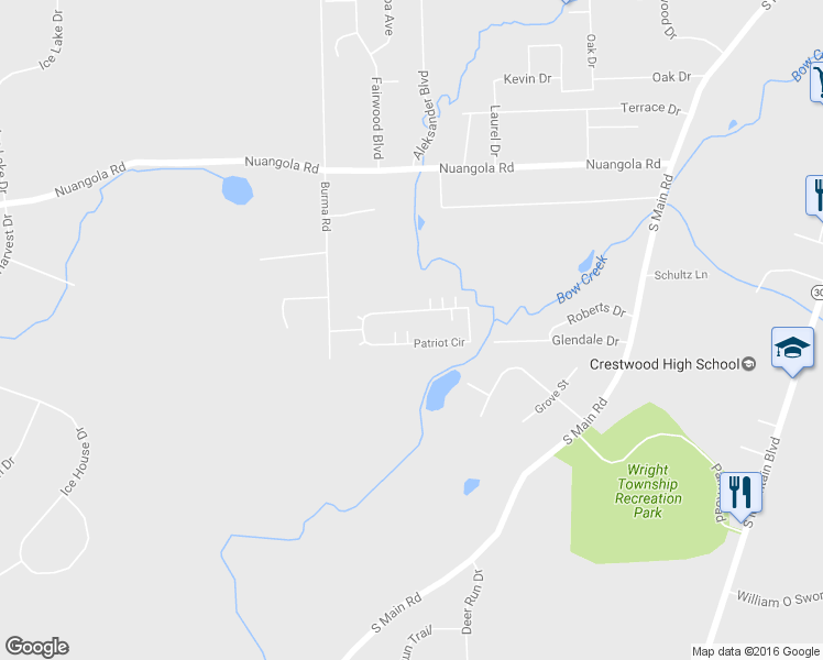 map of restaurants, bars, coffee shops, grocery stores, and more near 78 Patriot Circle in Mountain Top