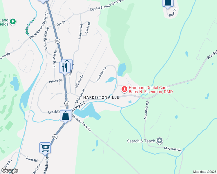 map of restaurants, bars, coffee shops, grocery stores, and more near 54 Portsmouth Court in Hamburg