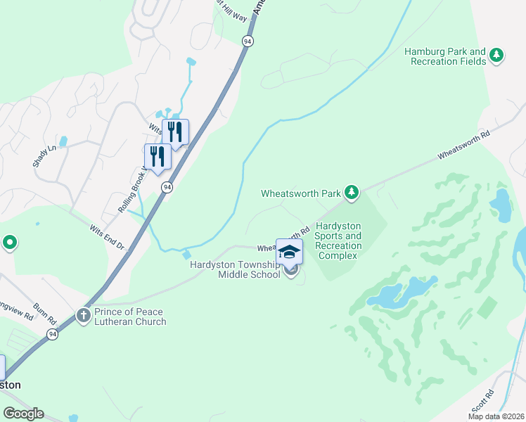 map of restaurants, bars, coffee shops, grocery stores, and more near 7 Emerald Drive in Hamburg