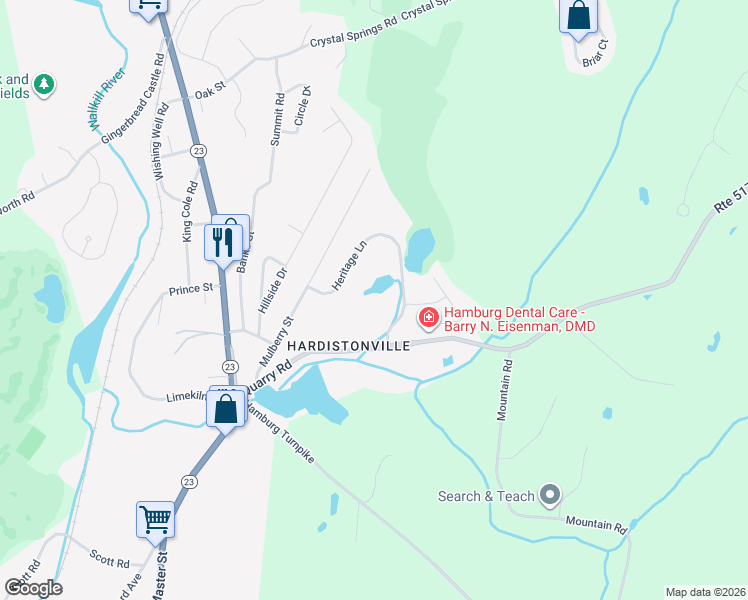 map of restaurants, bars, coffee shops, grocery stores, and more near 54 Portsmouth Court in Hamburg