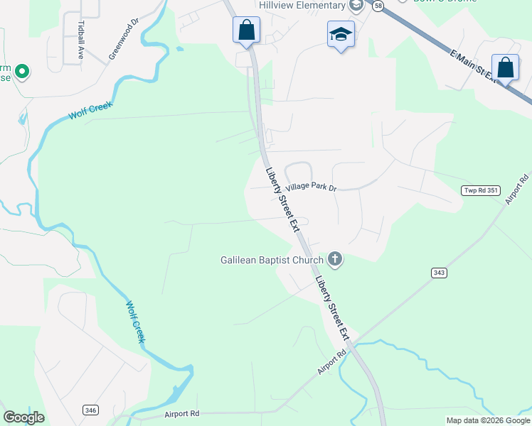 map of restaurants, bars, coffee shops, grocery stores, and more near 13 Dusty Lane in Grove City