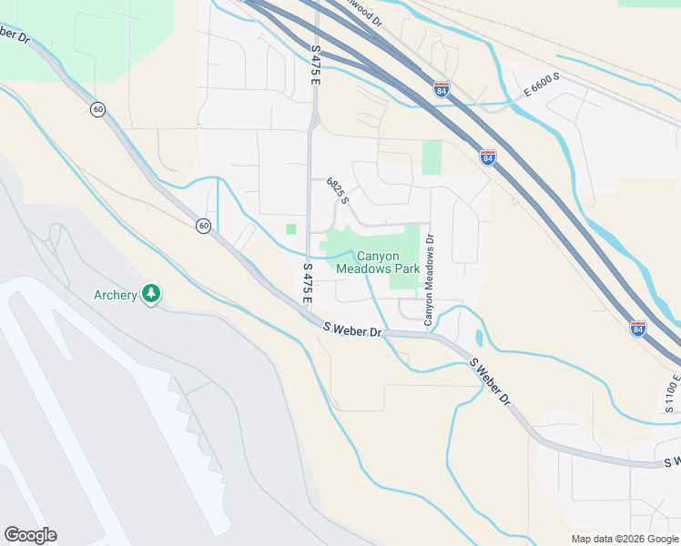 map of restaurants, bars, coffee shops, grocery stores, and more near 6959 South 600 East in South Weber