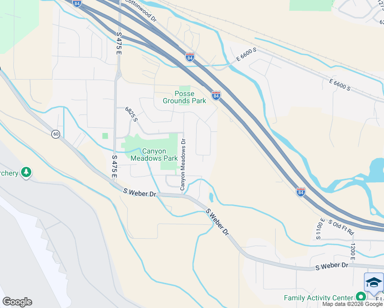 map of restaurants, bars, coffee shops, grocery stores, and more near 6899 South Cook Drive in South Weber