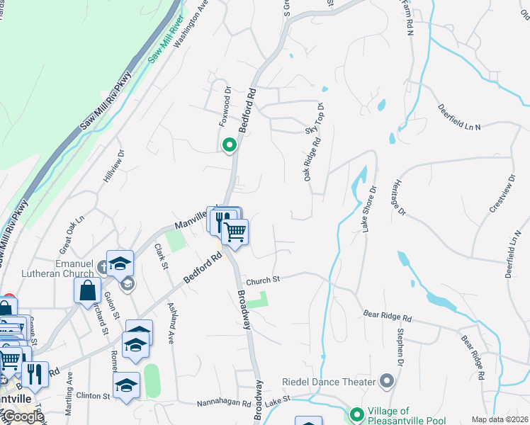 map of restaurants, bars, coffee shops, grocery stores, and more near 7 Hays Hill Road in Pleasantville