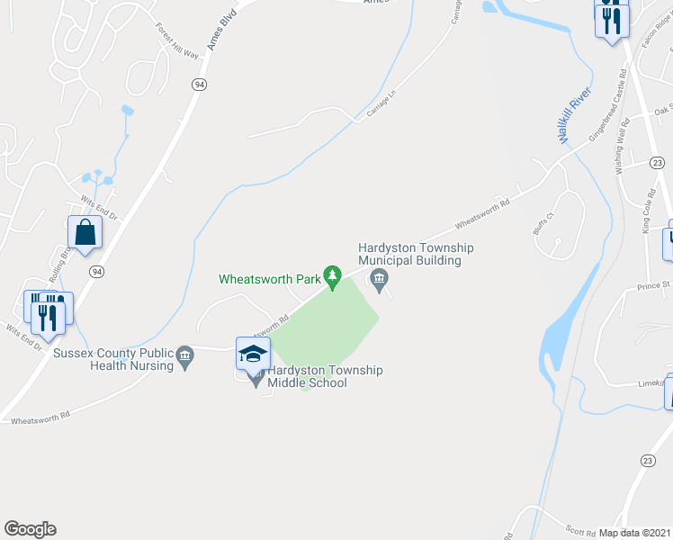 map of restaurants, bars, coffee shops, grocery stores, and more near 132 Wheatsworth Road in Hamburg