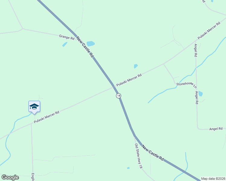 map of restaurants, bars, coffee shops, grocery stores, and more near 4494 New Castle Road in New Wilmington