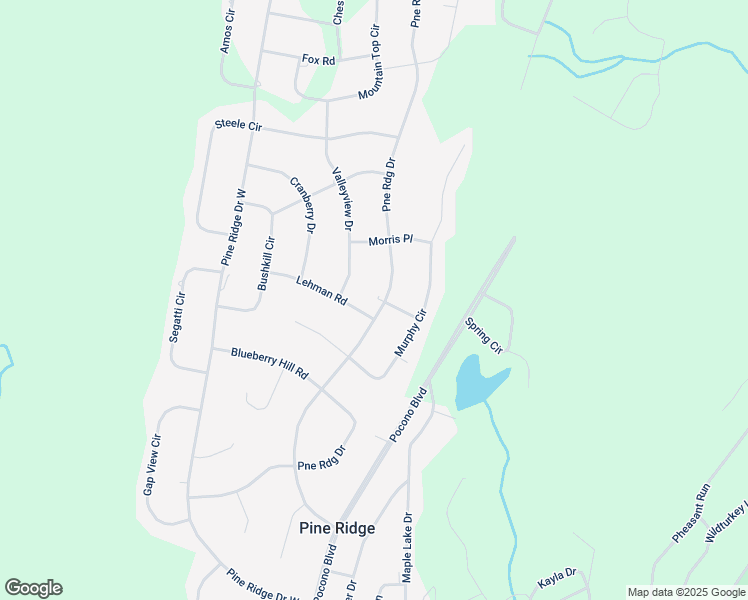 map of restaurants, bars, coffee shops, grocery stores, and more near 4239 Pine Ridge Drive in Bushkill