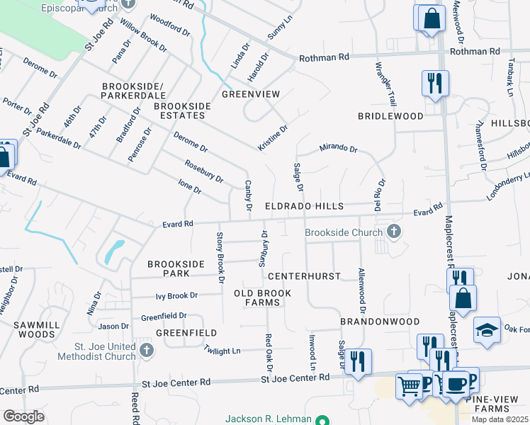 6729 Ramblewood Drive Fort Wayne In Walk Score Map Of Restaurants Bars Coffee S Grocery Ore Near 6729