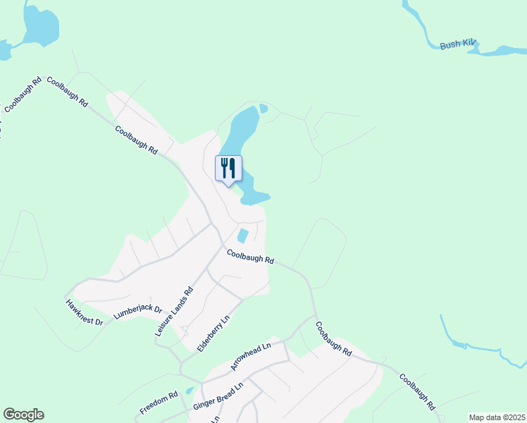 map of restaurants, bars, coffee shops, grocery stores, and more near 4321 Tree House Court in East Stroudsburg