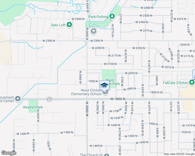 map of restaurants, bars, coffee shops, grocery stores, and more near 1946 North 2895 West in Clinton