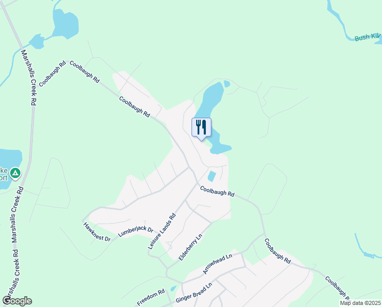 map of restaurants, bars, coffee shops, grocery stores, and more near 1294 Coolbaugh Road in East Stroudsburg