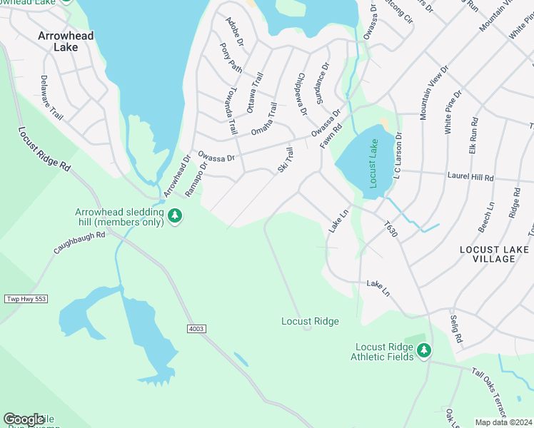 map of restaurants, bars, coffee shops, grocery stores, and more near 334 Fawn Road in Monroe County