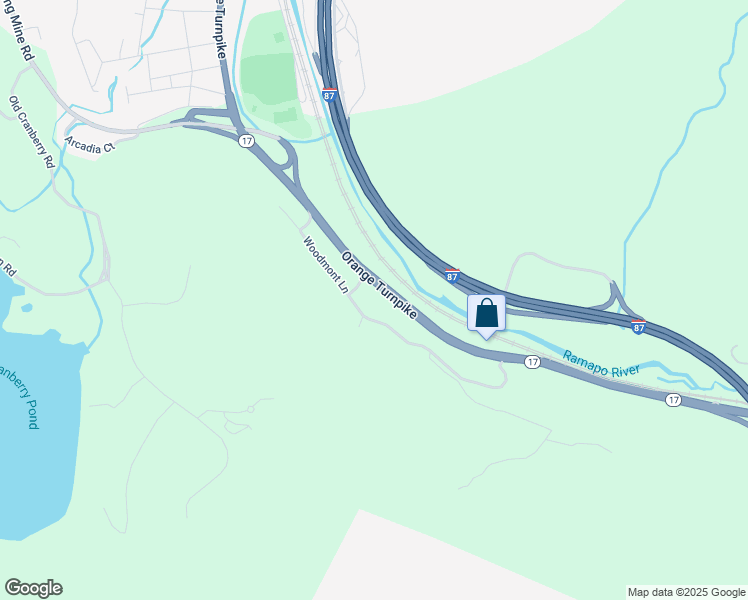map of restaurants, bars, coffee shops, grocery stores, and more near 135 Highway 17 in Sloatsburg